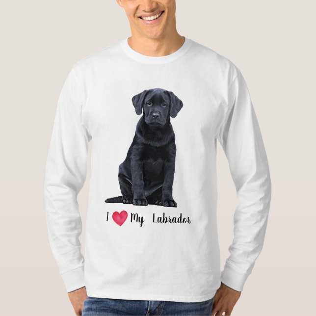 T-shirt J'aime mon Labrador (Devant)