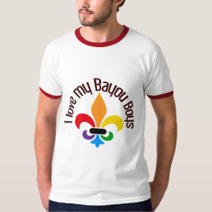T-shirt J'aime mon logo de garçons de bayou