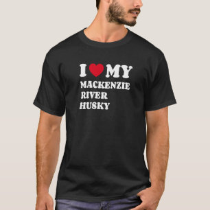 T-shirt J'Aime Mon Mackenzie River Husky