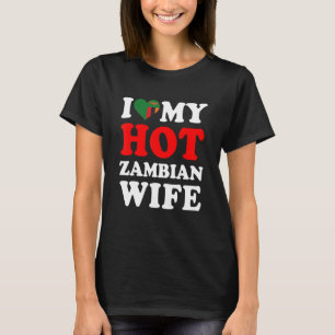 T-shirt J'aime mon mari chaud de femme zambienne
