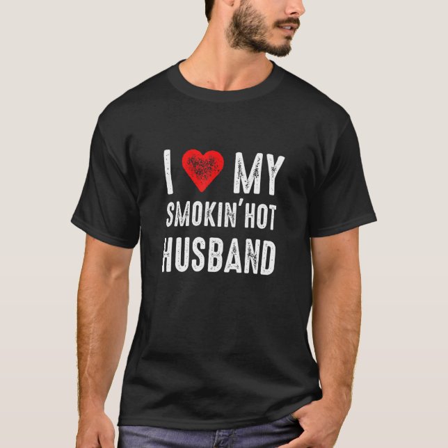 T-shirt J'Aime Mon Mari Chaud Fumeur (Devant)