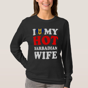 T-shirt J'aime mon mari de femme barbadien chaud