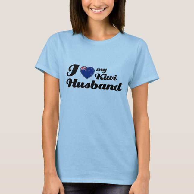 T-shirt J'aime mon mari de kiwi (Devant)