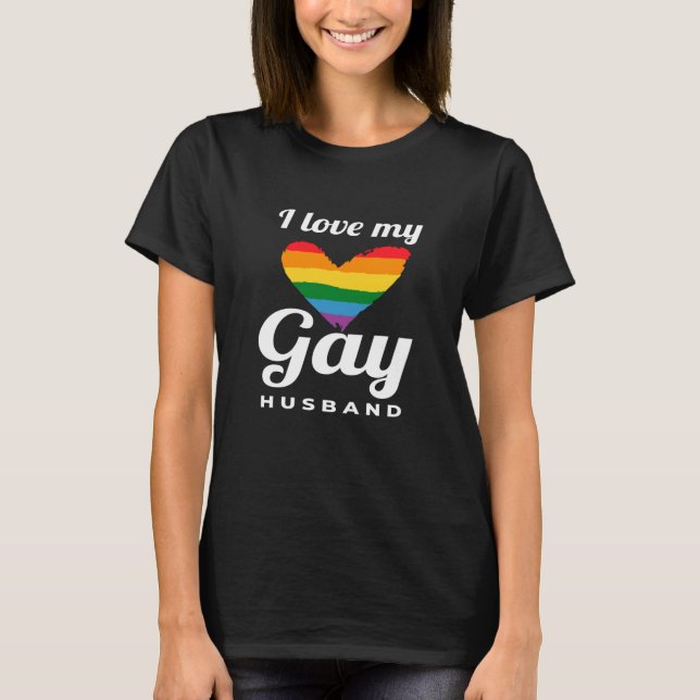T-shirt J'Aime Mon Mari Gay Gay (Devant)