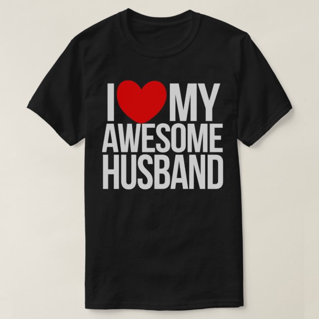 T-shirt J'aime mon mari génial (Design devant)