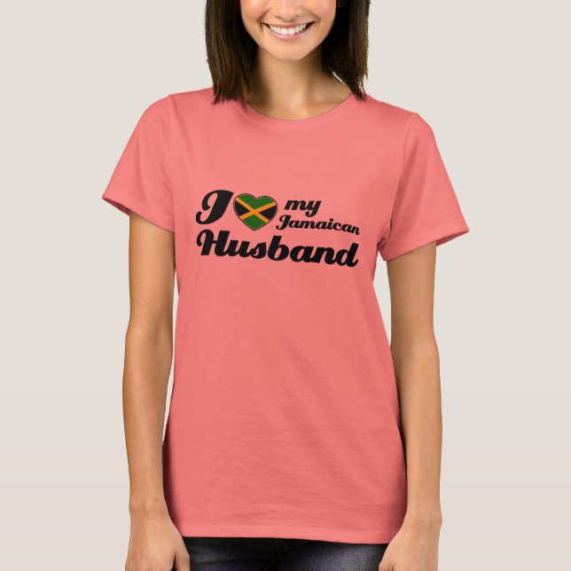 T-shirt J'aime mon mari jamaïcain (Devant)