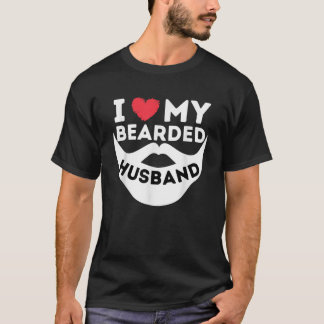 T-shirt J'Aime Mon Mari Porté Beard Épouse De Ma Portée