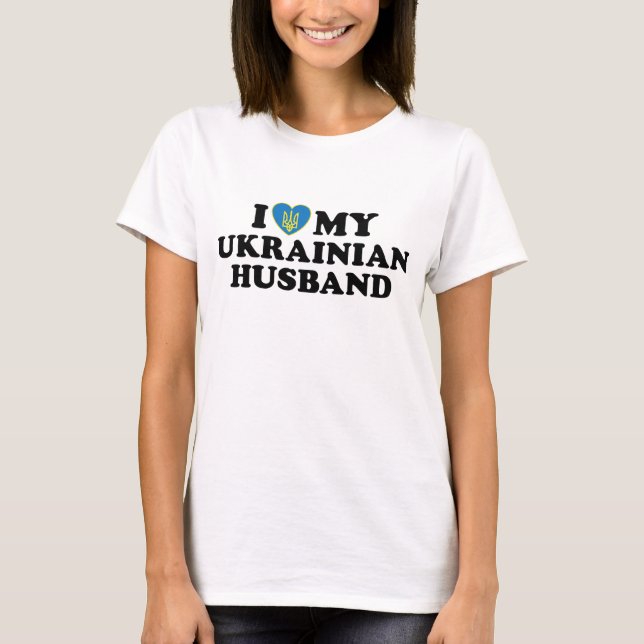 T-shirt J'Aime Mon Mari Ukrainien (Devant)