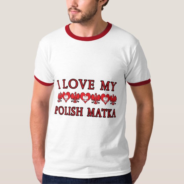 T-shirt J'Aime Mon Matka Polonais (Devant)