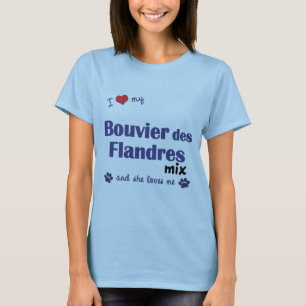 T-shirt J'aime mon mélange de DES Flandres de Bouvier (le