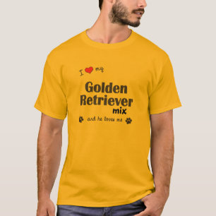 T-shirt J'aime mon mélange de golden retriever (le chien