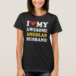 T-shirt J'aime mon merveilleux mari angolais drôle