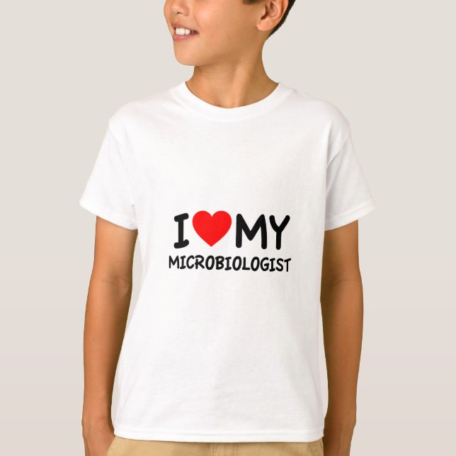 T-shirt J'aime mon microbiologiste (Devant)