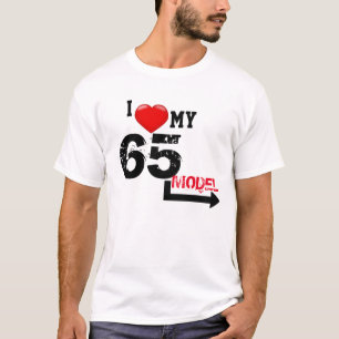 T-shirt J'aime mon né dans 65 1965 épouse ou mari modèl