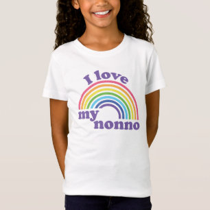 T-Shirt J'Aime Mon Nonno - Joli Arc En Ciel