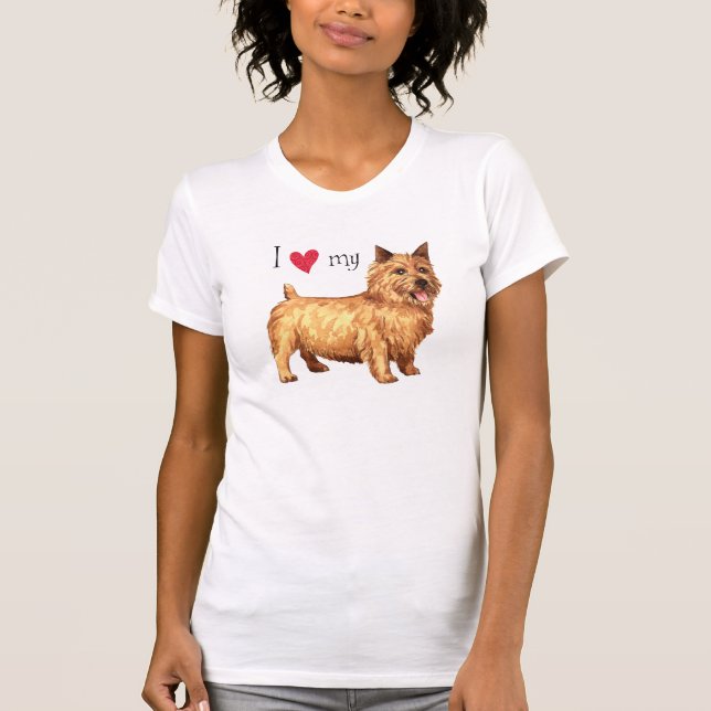T-shirt J'aime mon Norwich Terrier (Devant)