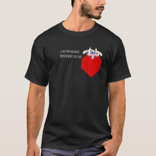 T-shirt J'Aime Mon Nouveau Coeur De Vapeur De Vache Patien