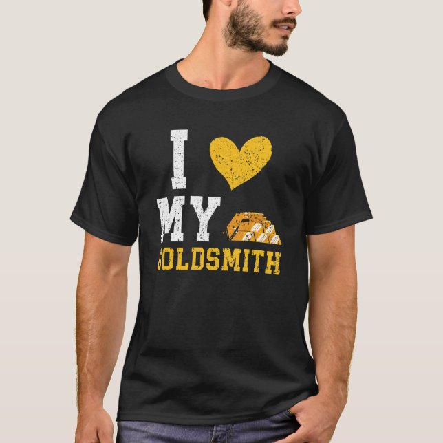 T-shirt J'Aime Mon Orfèvre Orfèvrerie Fabrication De Bijou (Devant)