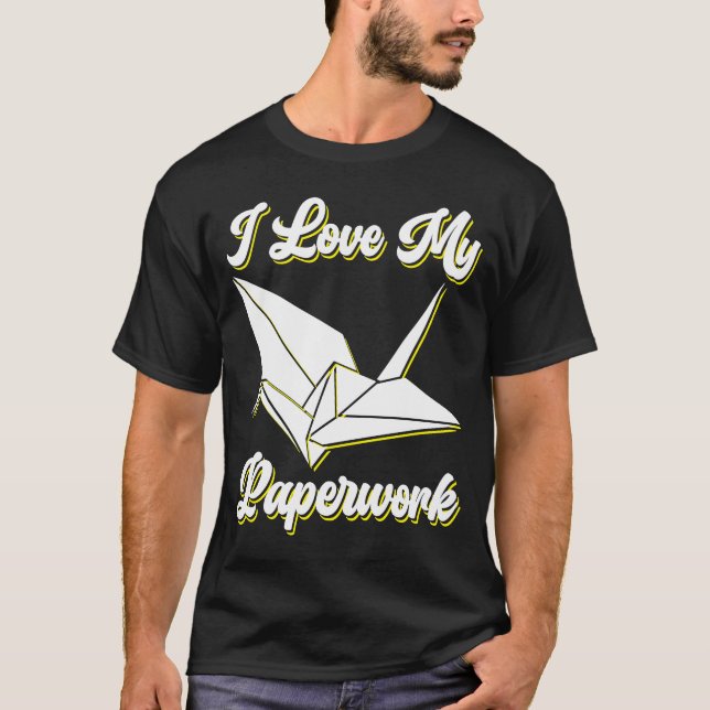 T-shirt J'Aime Mon Origami Paperwork (Devant)