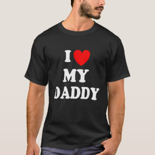 T-shirt J'Aime Mon Papa Coeur Rouge Papa Aime