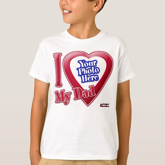 T-shirt J'aime mon papa - photo (Devant)