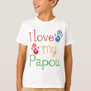 T-shirt J'aime mon Papou (Handprints)