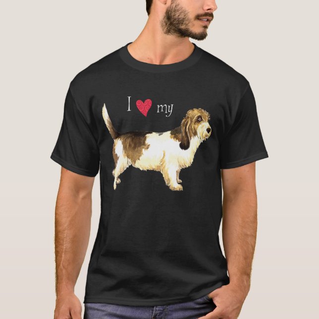 T-shirt J'aime mon PBGV (Devant)