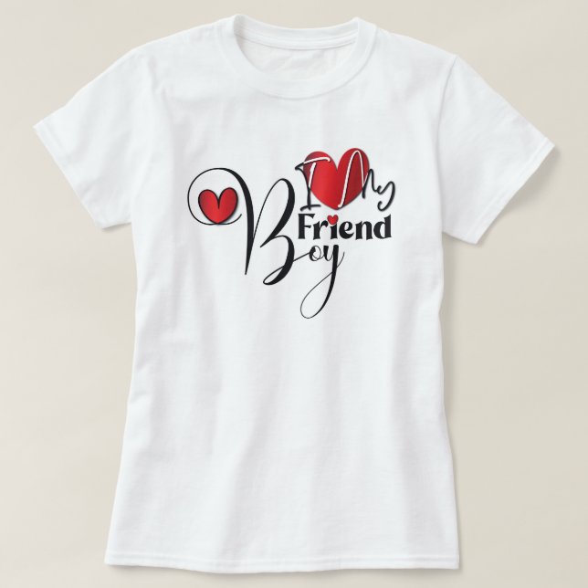 T-SHIRT J'AIME MON PETIT AMI (Design devant)