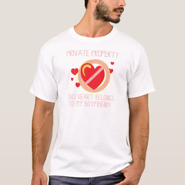 T-shirt J'aime mon petit ami (Devant)