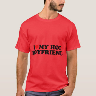 T-shirt J'Aime Mon Petit Ami Chaud Coeur Mon J'Aime Petit