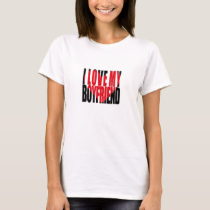 T-shirt J'aime mon petit ami Coeur