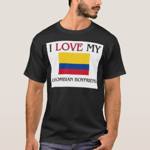 T-shirt J'aime mon petit ami colombien