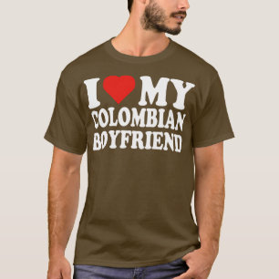 T-shirt J'aime mon petit ami colombien