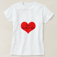 J'aime mon petit ami garçon ami coeur rouge cadeau