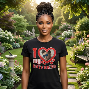 T-shirt J'aime mon petit ami Personnalisé