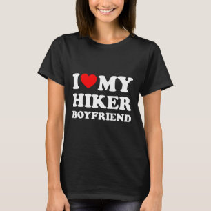 T-shirt J'aime mon petit ami randonneur coeur copain d'été