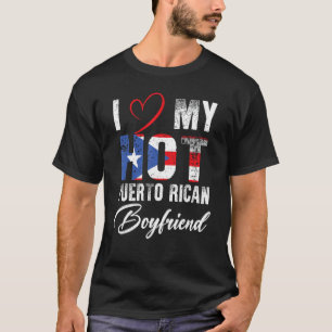 T-shirt J'Aime Mon Petit Amis Portoricain Fier Puerto