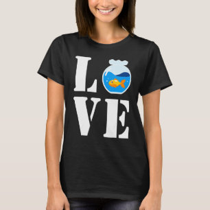 T-shirt J'aime mon petit poisson mignon dans l'évier à poi