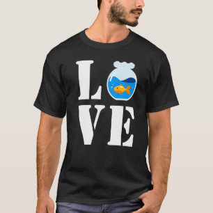 T-shirt J'aime mon petit poisson mignon dans l'évier à poi