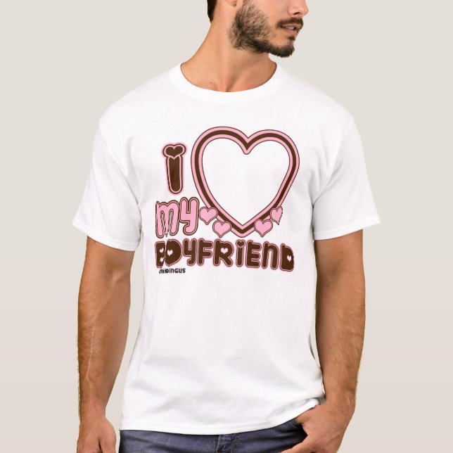 T-shirt J'aime mon petit-shirt personnalisé (Devant)