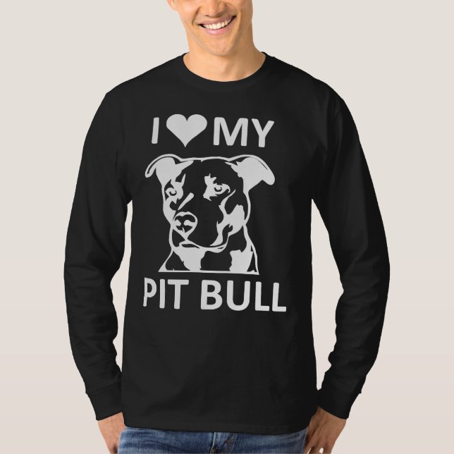 T-shirt J'Aime Mon Pitbull J'Aime Mon Pitbull Pit Bull (Devant)