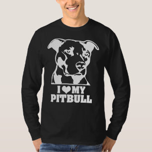 T-shirt J'Aime Mon Pitbull Pit Bull Lover