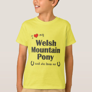 T-shirt J'aime mon poney de montagne de Gallois (le poney