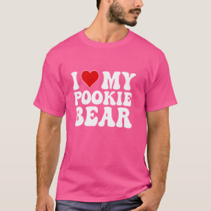 T-shirt J'Aime Mon Pookie Ours Drôle