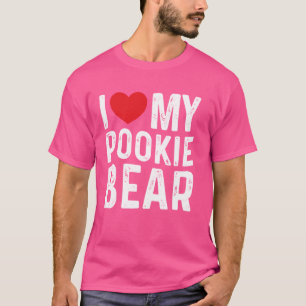 T-shirt J'Aime Mon Pookie Ours J'Aime Mon Coeur Mon Pookie