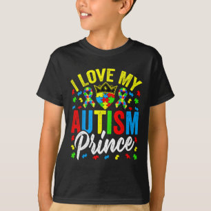 T-shirt J'aime mon prince autiste - Soutenir l'autisme aut