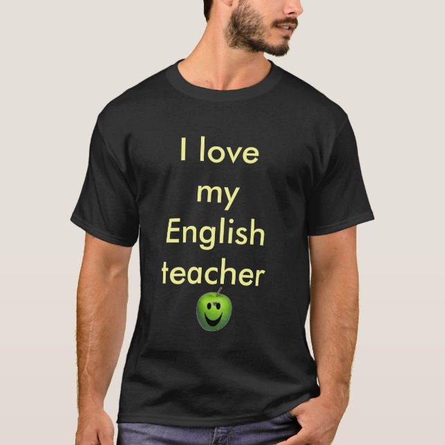 T-shirt J'aime mon professeur d'Anglais (Devant)
