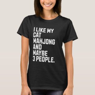 T-shirt J'aime mon propriétaire de chat amateur de mahjong