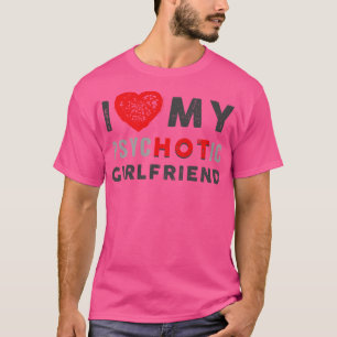 T-shirt J'Aime Mon Psychote Petite Amie Texte Vintage