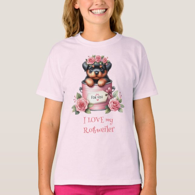 T-shirt J'AIME mon Rottweiler (Devant)